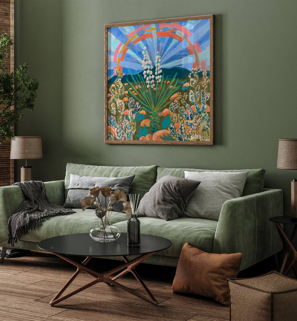 Vibrant RAINBOW YUCCA PLANT, FLORAL FLOWER PAINTINGS by Eleanor Baker enhances any living space beautifully.