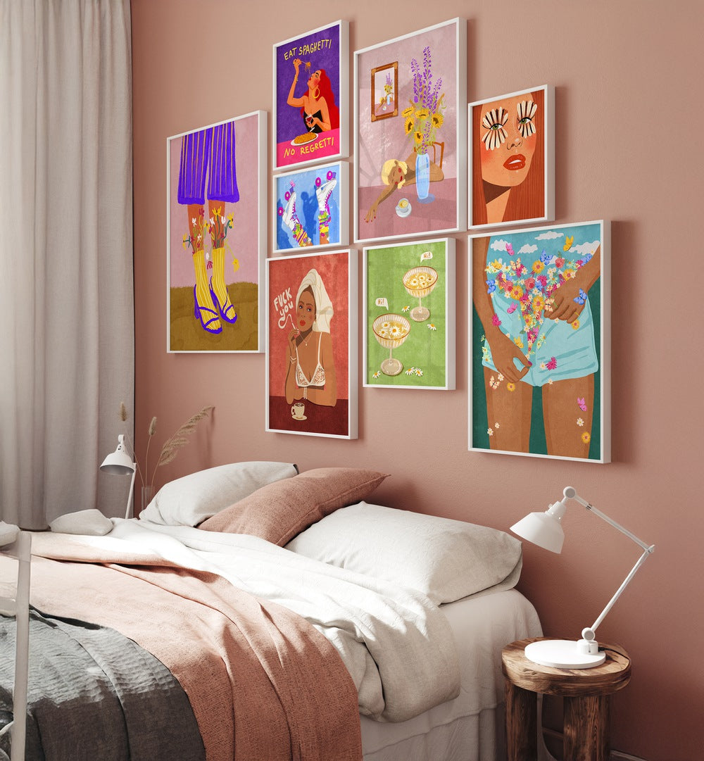 Transform your space with the CHERRY LADY GALLERY WALL, GALLERY WALLS collection featuring bold, eclectic art pieces.