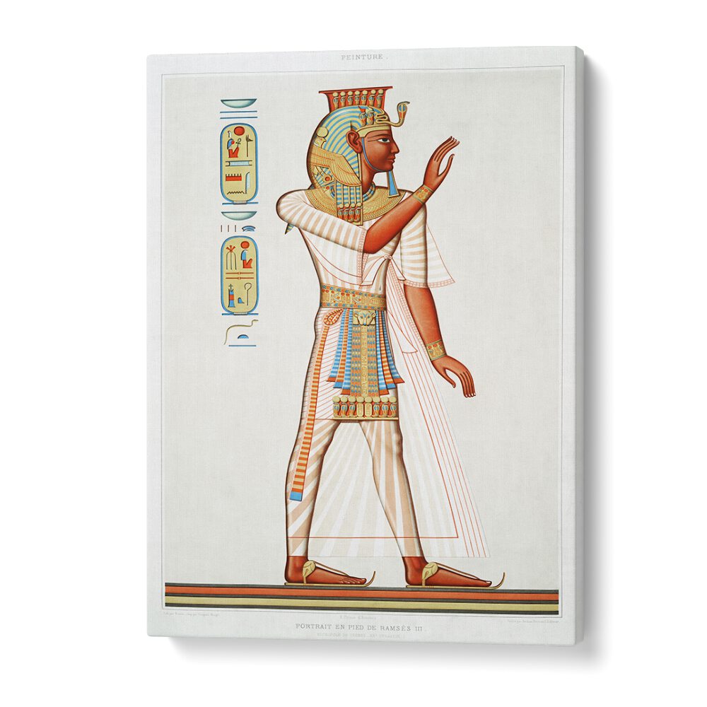 Ramses III from Histoire de l'Art Égyptien (1878), a stunning Egyptian art painting showcasing ancient majesty.