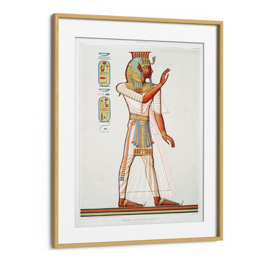 RAMSES III FROM HISTOIRE DE L'ART ÉGYPTIEN (1878) , EGYPTIAN ART PAINTINGS