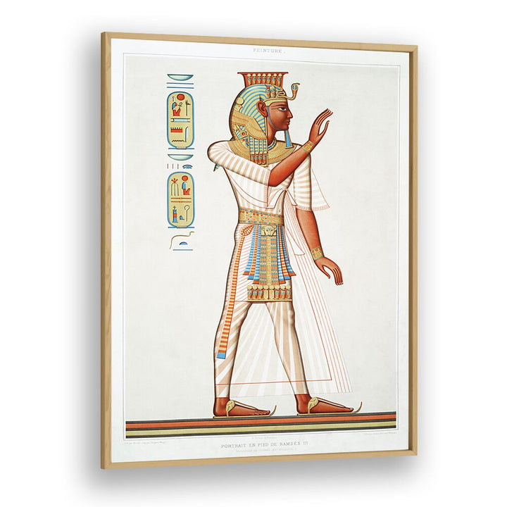 Ramses III from Histoire de l'Art Égyptien (1878), a vibrant Egyptian art painting showcasing ancient majesty.