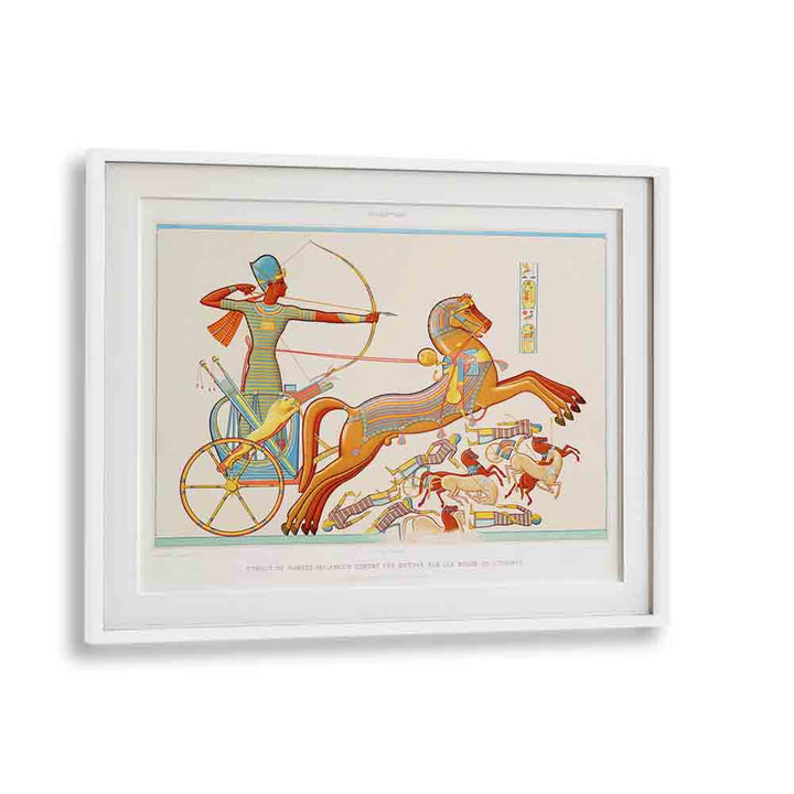Experience the drama of RAMSES-MEÏAMOUN FIGHT (1878), EGYPTIAN ART PAINTINGS, showcasing ancient valor and artistry.