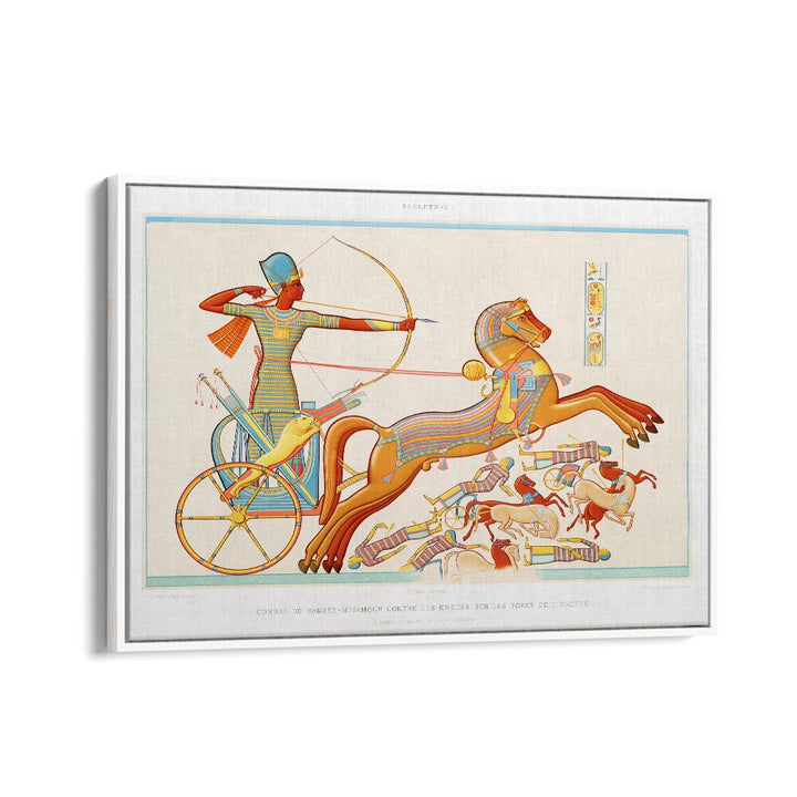 Experience the grandeur of RAMSES-MEÏAMOUN FIGHT (1878), EGYPTIAN ART PAINTINGS showcasing ancient warfare.