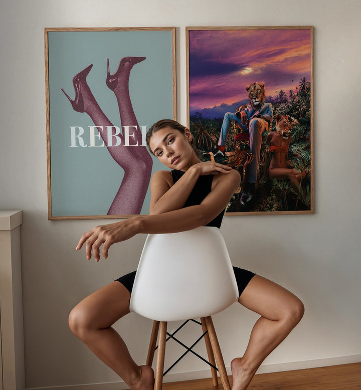 Transform your space with the REBELIOUS SET, SET OF 2 PAINTINGS, showcasing bold modern artistry and expression.