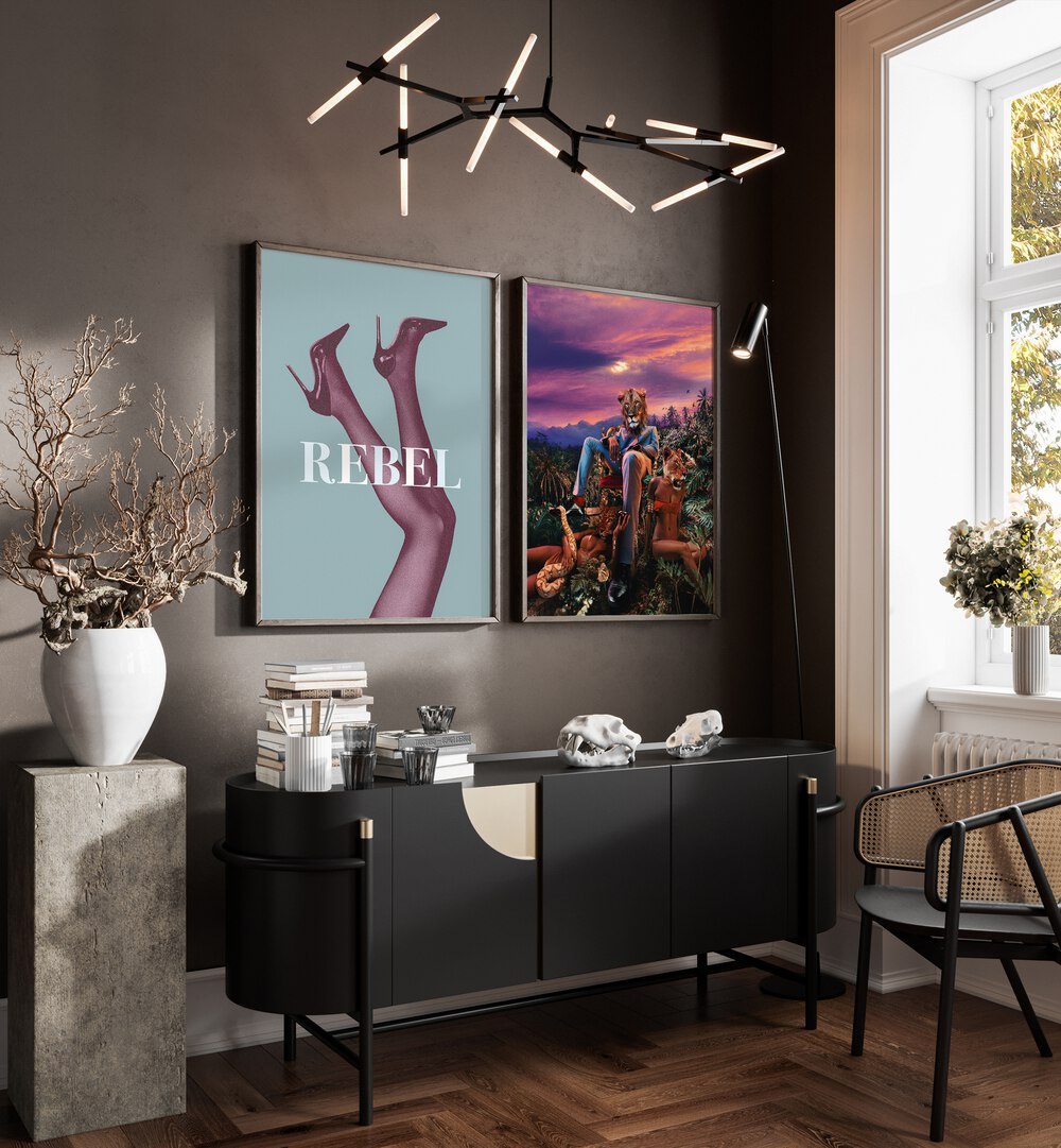 Transform your space with the REBELIOUS SET, SET OF 2 PAINTINGS, showcasing bold modern artistry and expression.