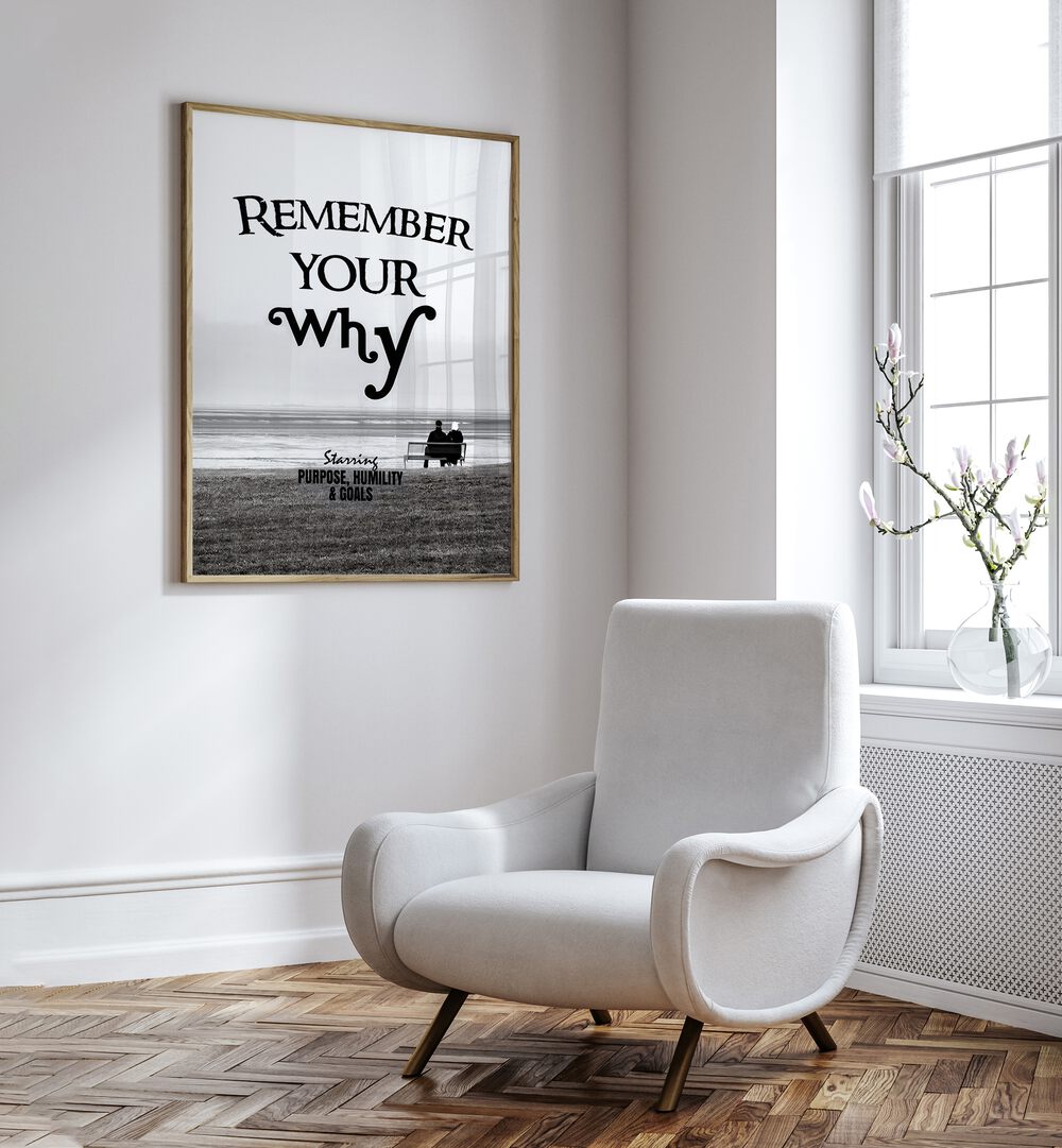 Transform your space with our REMEMBER YOUR WHY, QUOTES poster, inspiring purpose and motivation in any room.