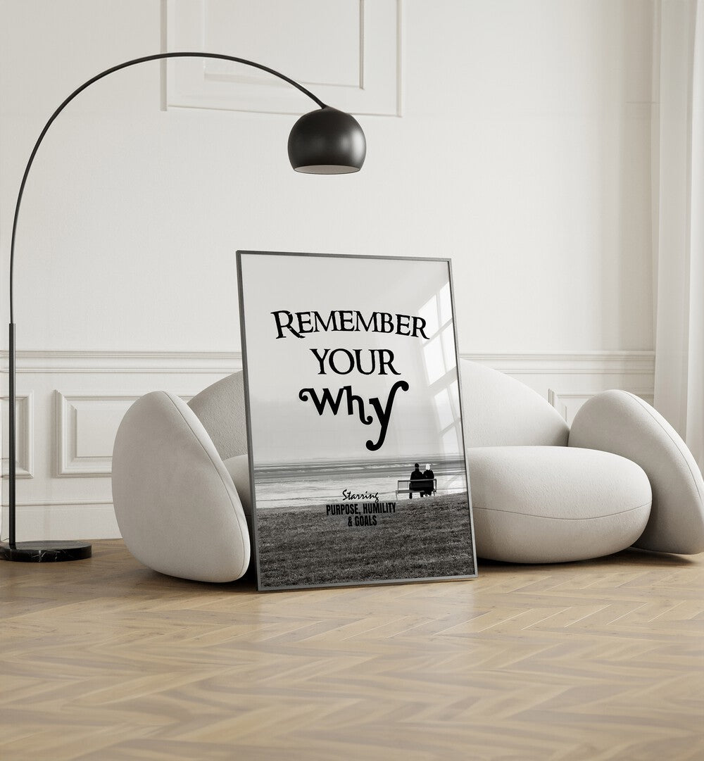 Stylish "Remember Your Why" poster enhances your space, inspiring motivation and focus with powerful quotes.
