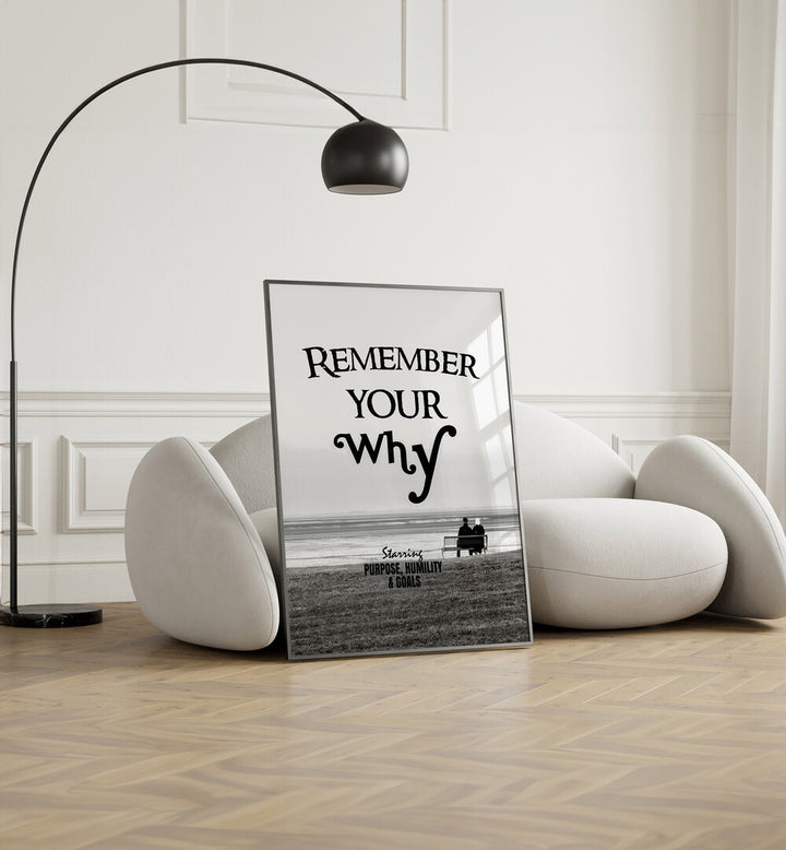 Stylish "Remember Your Why" poster enhances your space, inspiring motivation and focus with powerful quotes.
