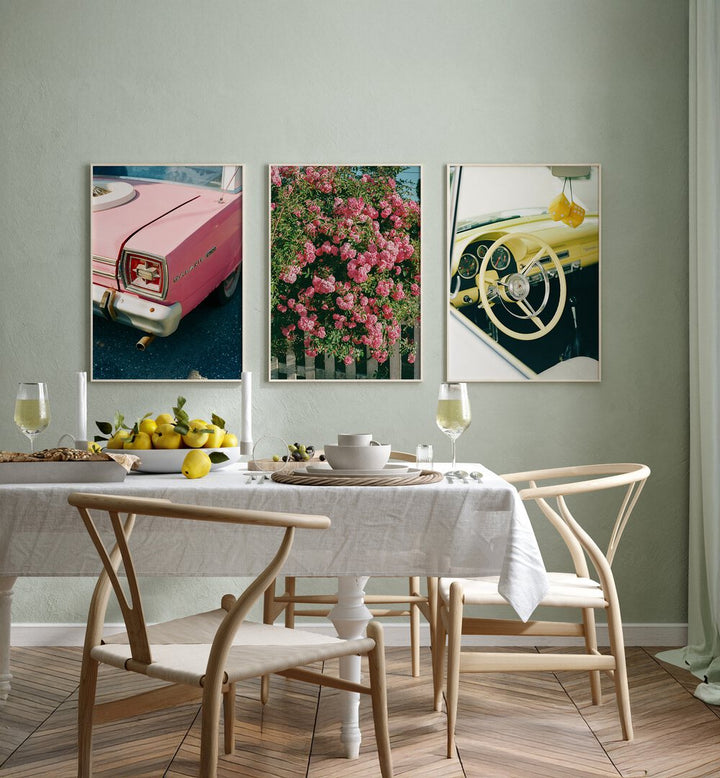 Stylish RETRO CLASSIC SET, SET OF 3 PAINTINGS adds vintage charm to your living space, perfect for art lovers.