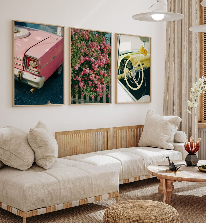 Enhance your decor with the RETRO CLASSIC SET, SET OF 3 PAINTINGS, showcasing vintage charm in any space.