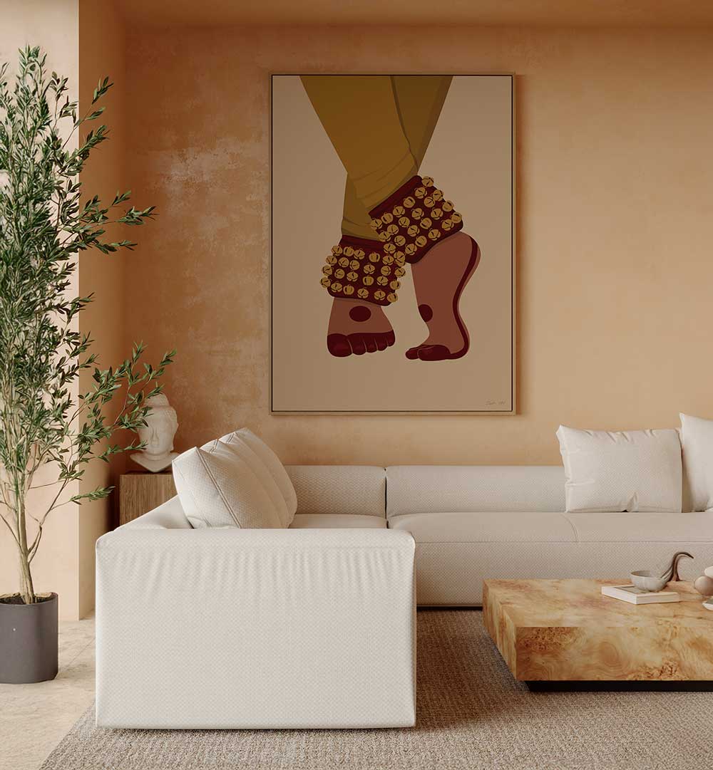 RHYTHM OF STEPS , INDIAN ART PAINTINGS
