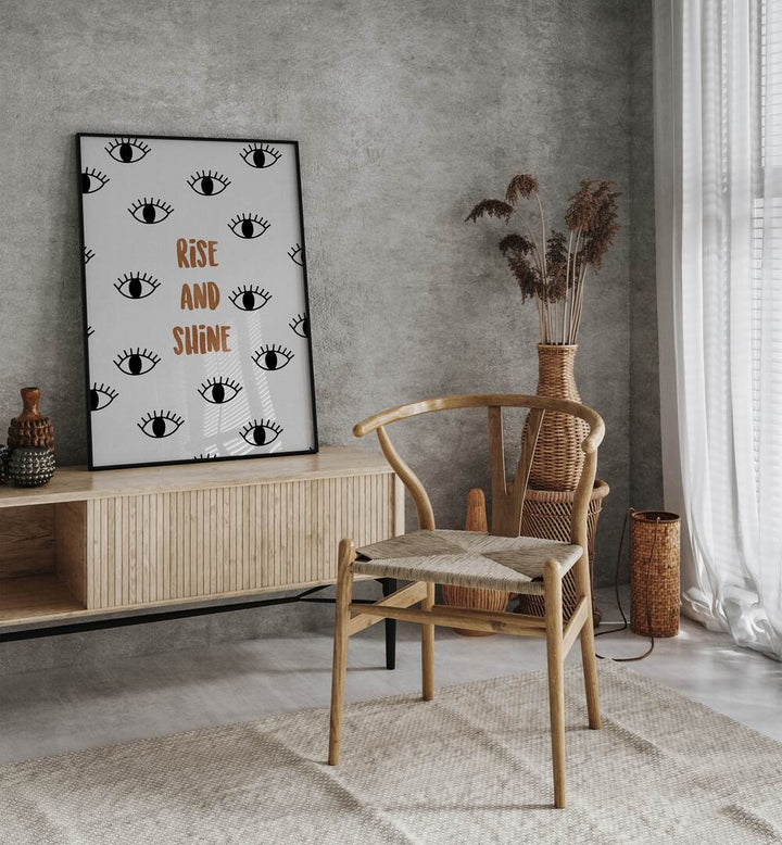 Stylish RISE AND SHINE, QUOTES poster by Orara Studio, perfect for uplifting any room’s decor.