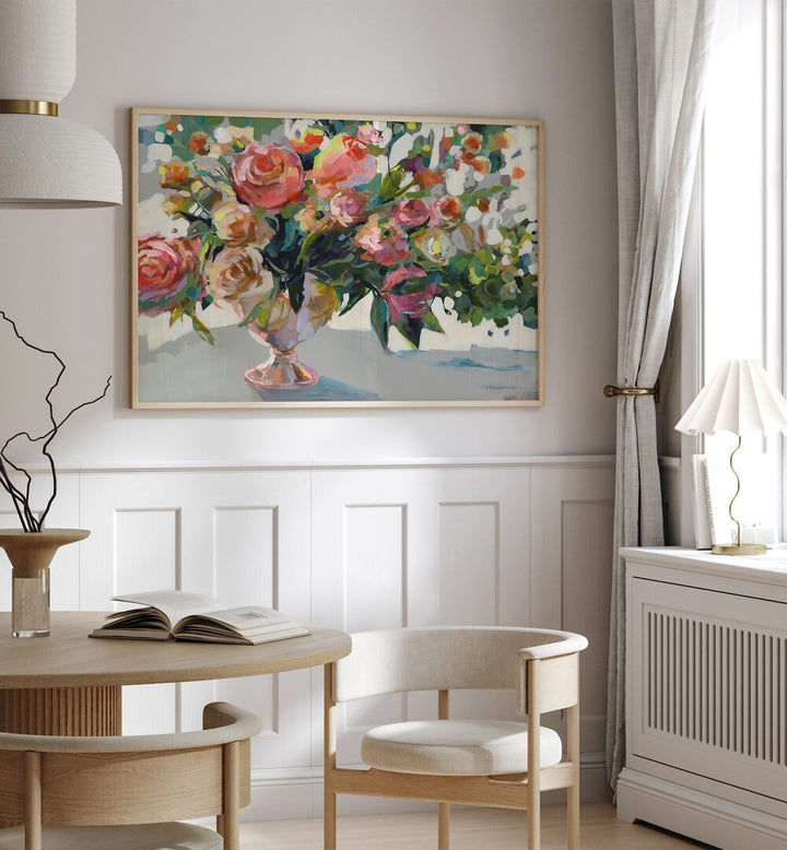 Vibrant ROSES, FLORAL FLOWER PAINTINGS enhance any room with colorful blooms and abstract brushstrokes. Perfect decor choice!