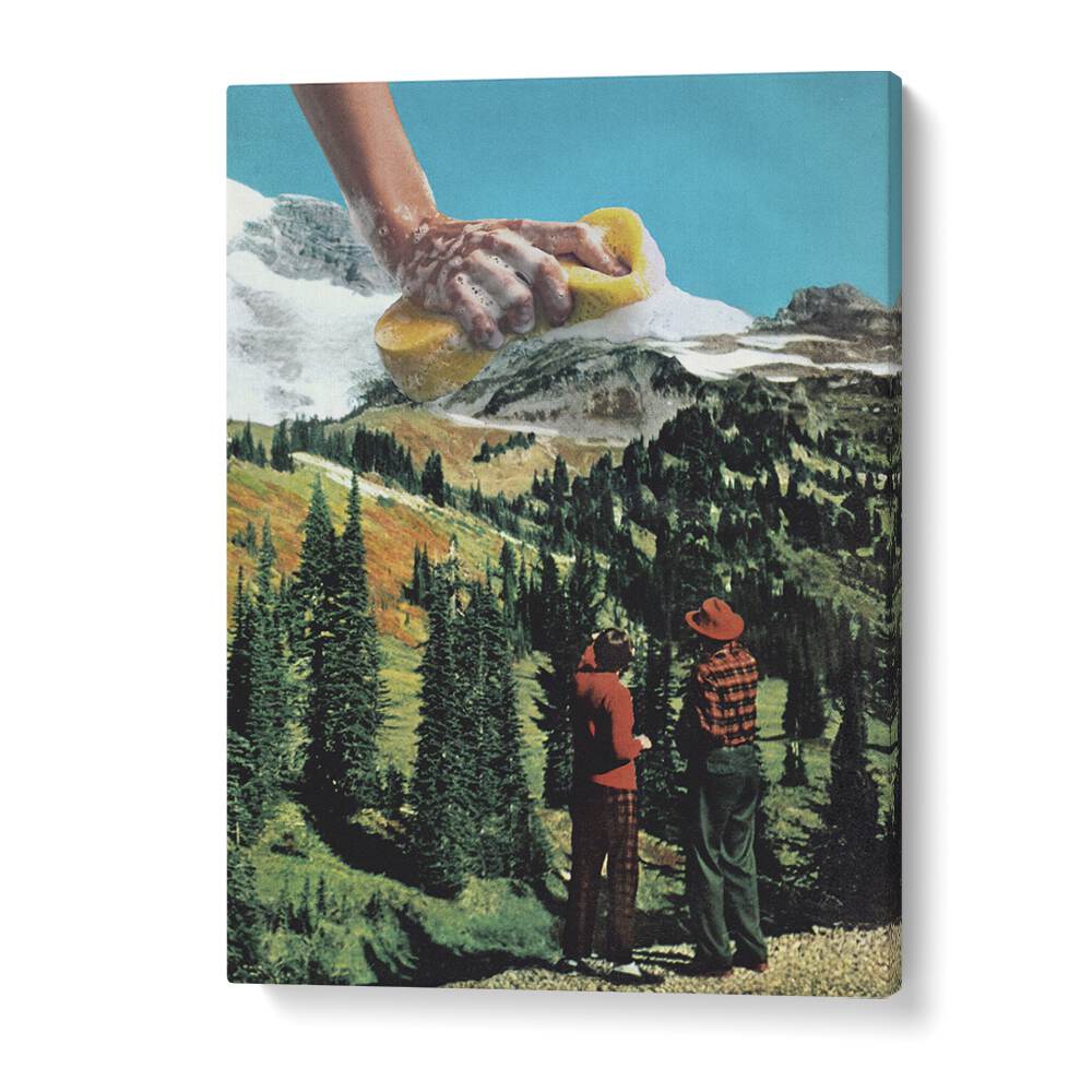 Experience the whimsical charm of RUB A DUB RIDGE, SURREAL ART PRINTS by Vertigo Artography on premium canvas.