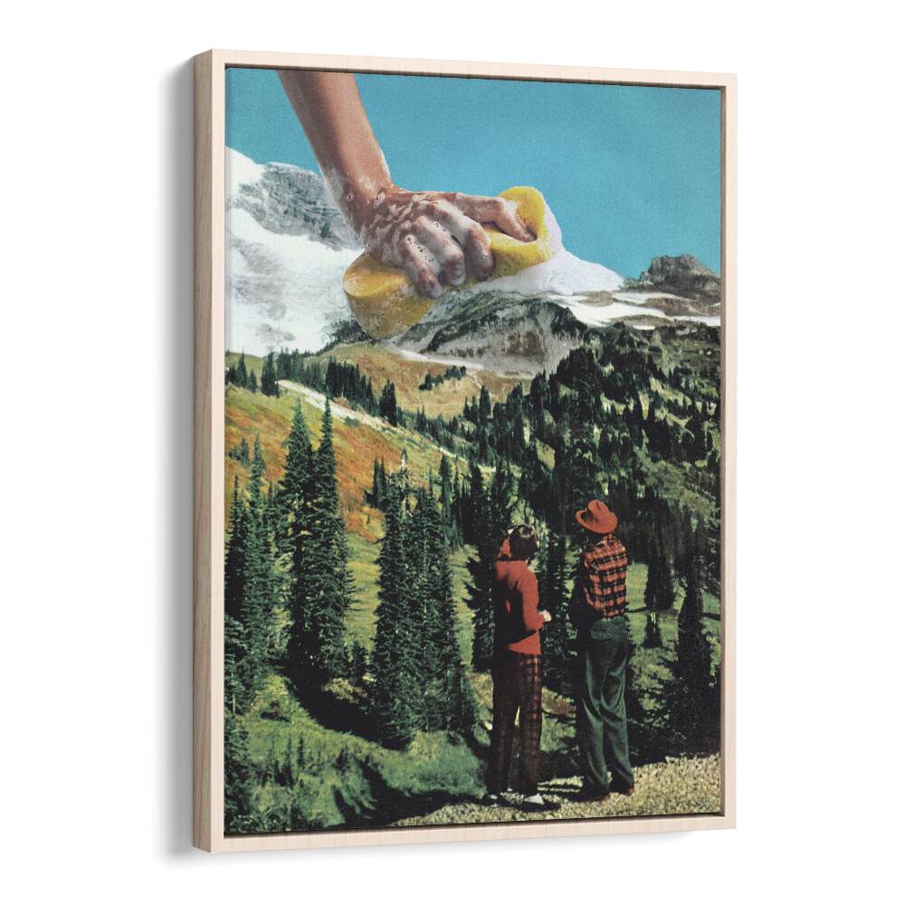 RUB A DUB RIDGE, SURREAL ART PRINTS showcases a whimsical landscape, perfect for art lovers at Vertigo Artography.