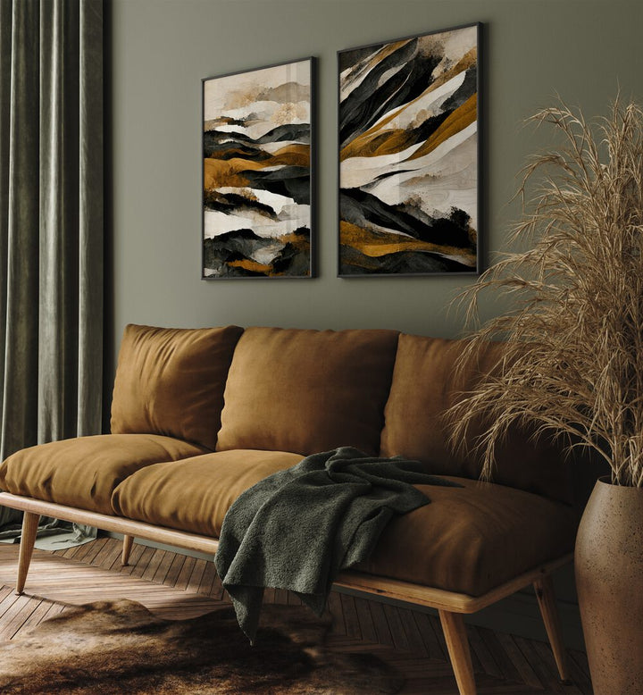 Elevate your space with the RUSTIC RANGES SET, SET OF 2 PAINTINGS featuring vibrant nature-inspired artwork.