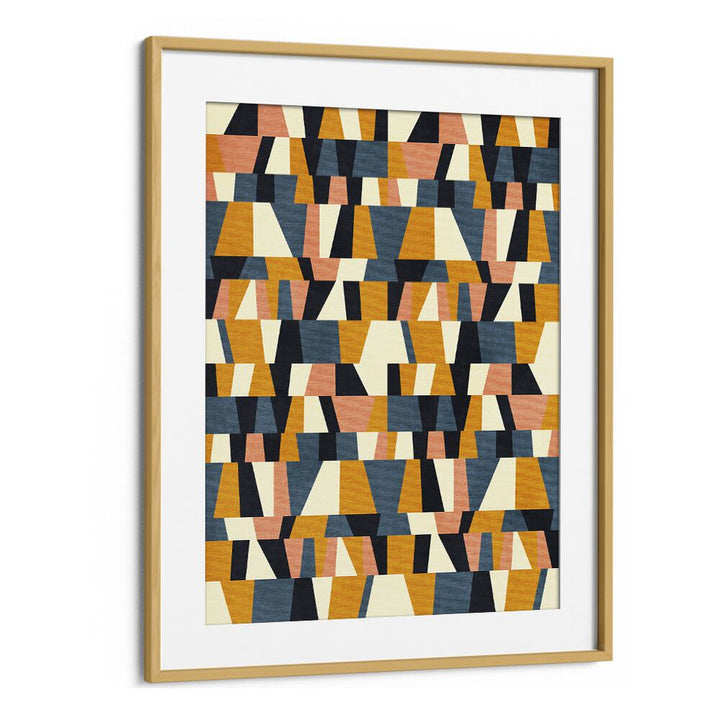 Abstract art featuring RAINBOW BLUE MUSTARD XIV, a stunning piece by Ana Rut Bre in an elegant frame. Perfect for any collection.