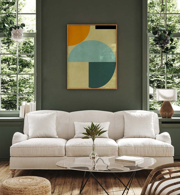 Elevate your space with RAINBOW PLUS SHAPES III, ABSTRACT PAINTINGS by Ana Rut Bre, a vibrant modern art piece.