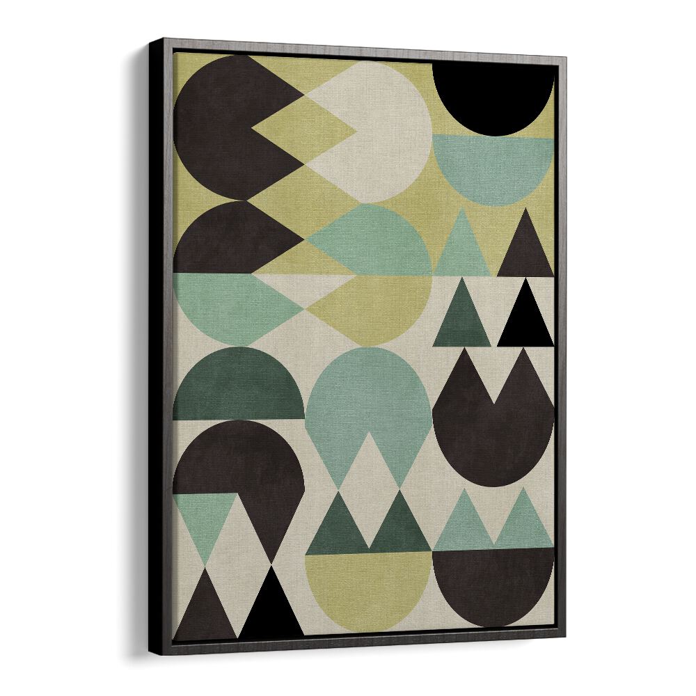 Colorful geometric design of RAINBOW PLUS SHAPES VI, ABSTRACT PAINTINGS by Ana Rut Bre, perfect for modern decor.