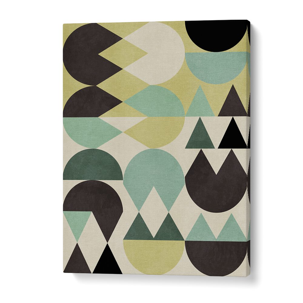 Discover RAINBOW PLUS SHAPES VI, ABSTRACT PAINTINGS by Ana Rut Bre, featuring vibrant geometric designs on canvas.