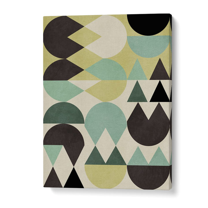 Discover RAINBOW PLUS SHAPES VI, ABSTRACT PAINTINGS by Ana Rut Bre, featuring vibrant geometric designs on canvas.