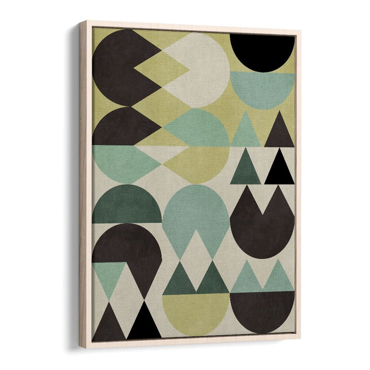 Colorful geometric patterns in RAINBOW PLUS SHAPES VI, ABSTRACT PAINTINGS by Ana Rut Bre, perfect for modern decor.