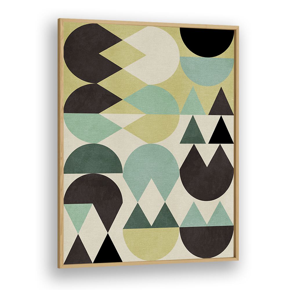 Colorful geometric design in RAINBOW PLUS SHAPES VI, ABSTRACT PAINTINGS by Ana Rut Bre, perfect for modern decor.