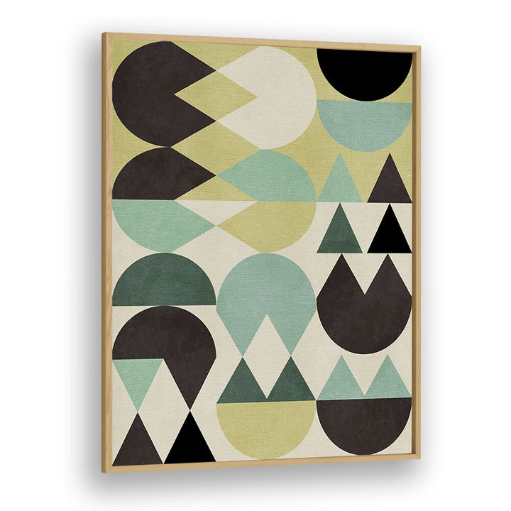 Colorful geometric design in RAINBOW PLUS SHAPES VI, ABSTRACT PAINTINGS by Ana Rut Bre, perfect for modern decor.