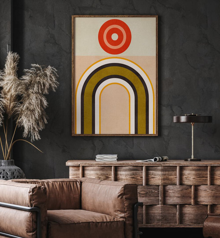 Vibrant RAINBOW SUNS IX, ABSTRACT PAINTINGS by Ana Rut Bre, perfect for modern art lovers and stylish decor.