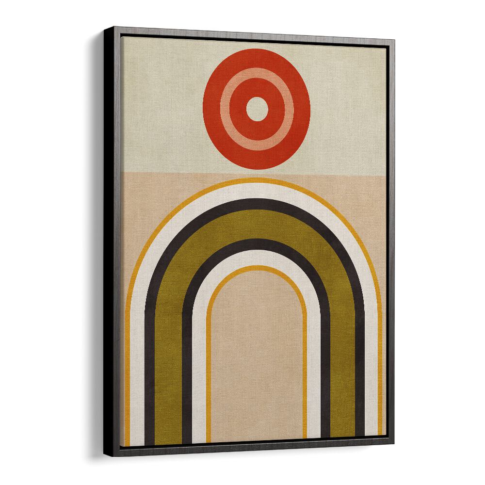 Colorful geometric design of RAINBOW SUNS IX, ABSTRACT PAINTINGS by Ana Rut Bre, perfect for modern art lovers.