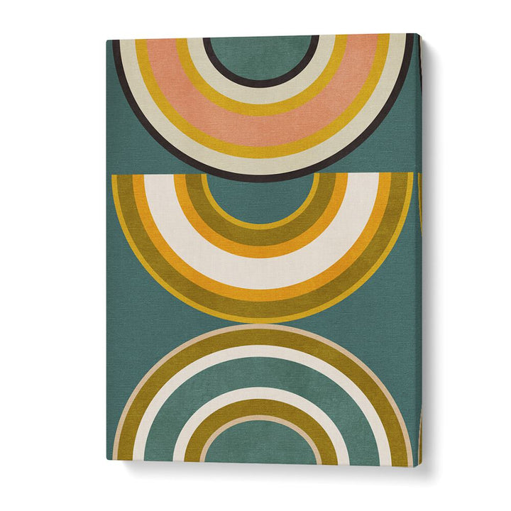 Vibrant RAINBOW SUNS V KOPIE, ABSTRACT PAINTINGS by Ana Rut Bre adds a modern touch to any space with stunning colors.