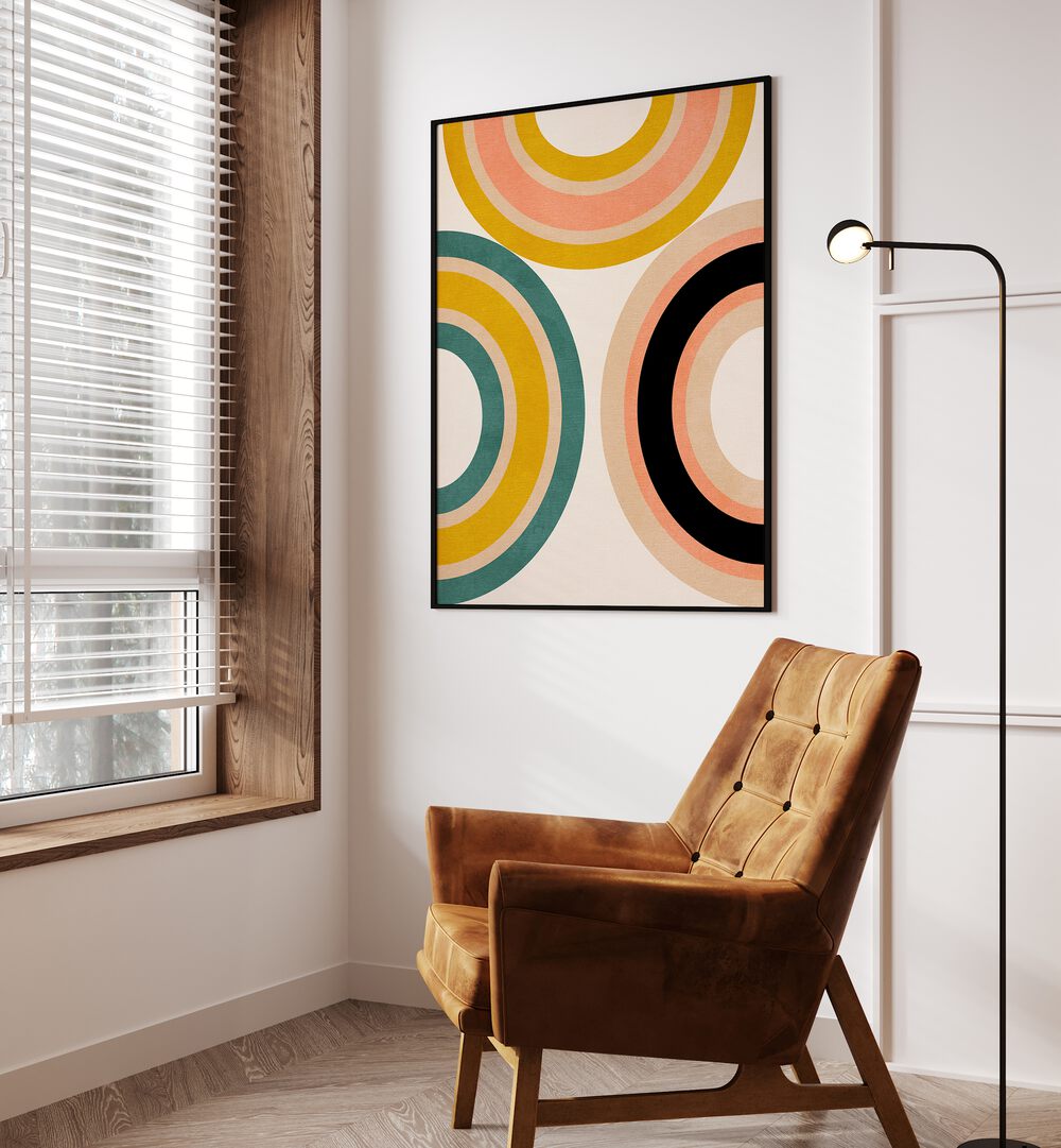 Vibrant RAINBOW SUNS XI, ABSTRACT PAINTINGS by Ana Rut Bre, perfect for transforming your space with creativity.