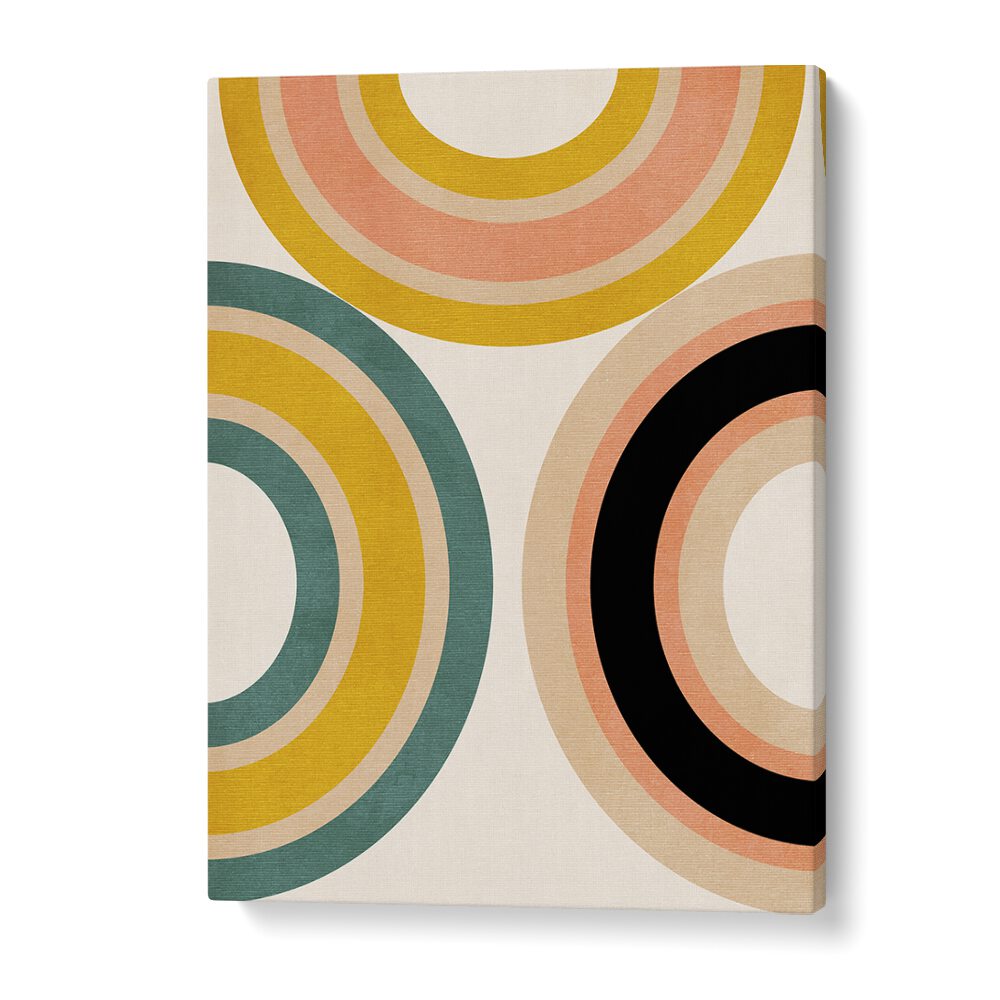 Vibrant "RAINBOW SUNS XI, ABSTRACT PAINTINGS" by Ana Rut Bre transforms your space with stunning colors and creativity.