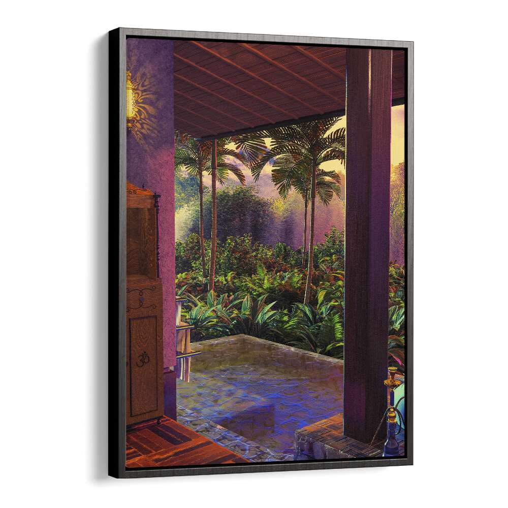 Transform your space with the RAINFOREST POOL, SURREAL ART PRINTS by Cosmo Zach, blending nature and surrealism beautifully.
