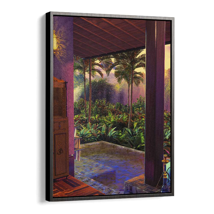 Transform your space with the RAINFOREST POOL, SURREAL ART PRINTS by Cosmo Zach, blending nature and surrealism beautifully.