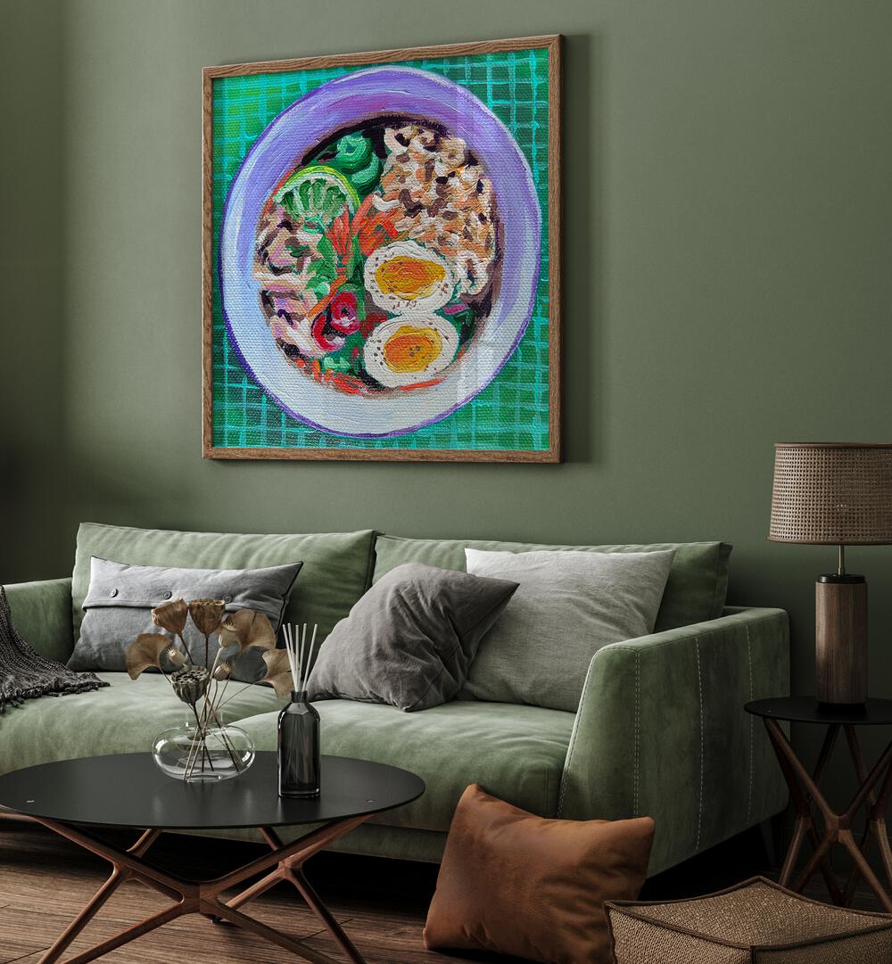 Vibrant "RAMEN" kitchen poster by Key and Sea Creative, perfect for culinary enthusiasts and cozy spaces.