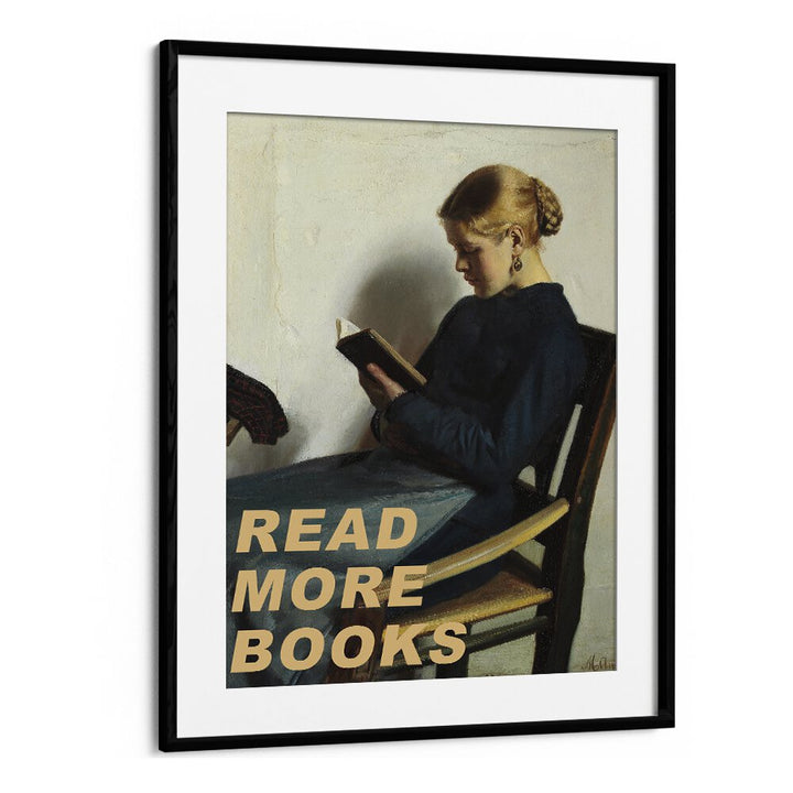 Altered Art Prints featuring "READ MORE BOOKS" design, perfect for inspiring creativity in your space.
