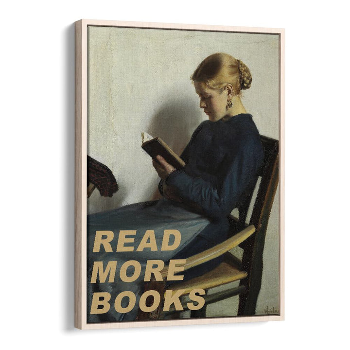 READ MORE BOOKS, ALTERED ART PRINTS by The Art Concept, showcasing a girl deeply engaged in reading.