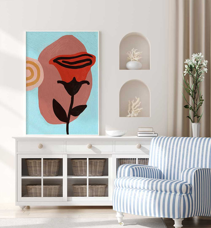 RED ROSE , FLORAL FLOWER PAINTINGS