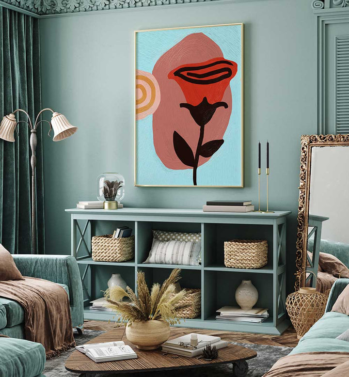 RED ROSE , FLORAL FLOWER PAINTINGS