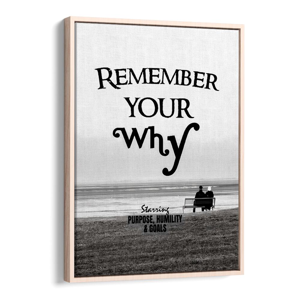 Transform your space with REMEMBER YOUR WHY, QUOTES typography poster, inspiring purpose and motivation.