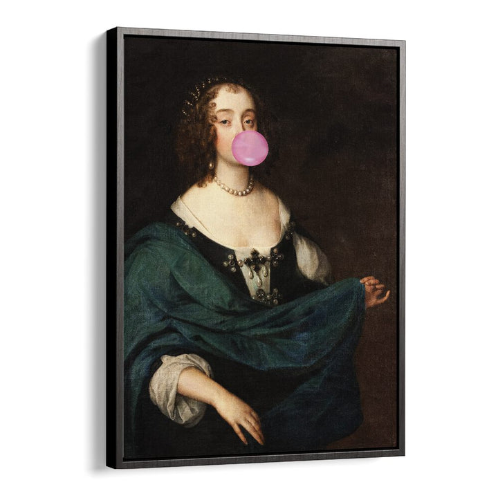 RENAISSANCE BUBBLE GUM, ALTERED ART PRINTS showcases a classic portrait with a modern twist by The Art Concept.