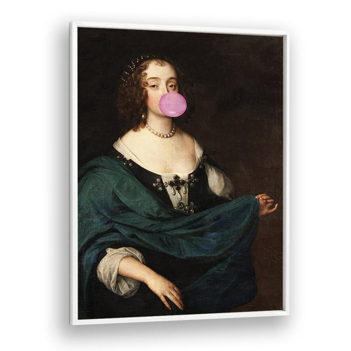 Renaissance Bubble Gum, Altered Art Prints features a classic portrait with a playful twist by The Art Concept.