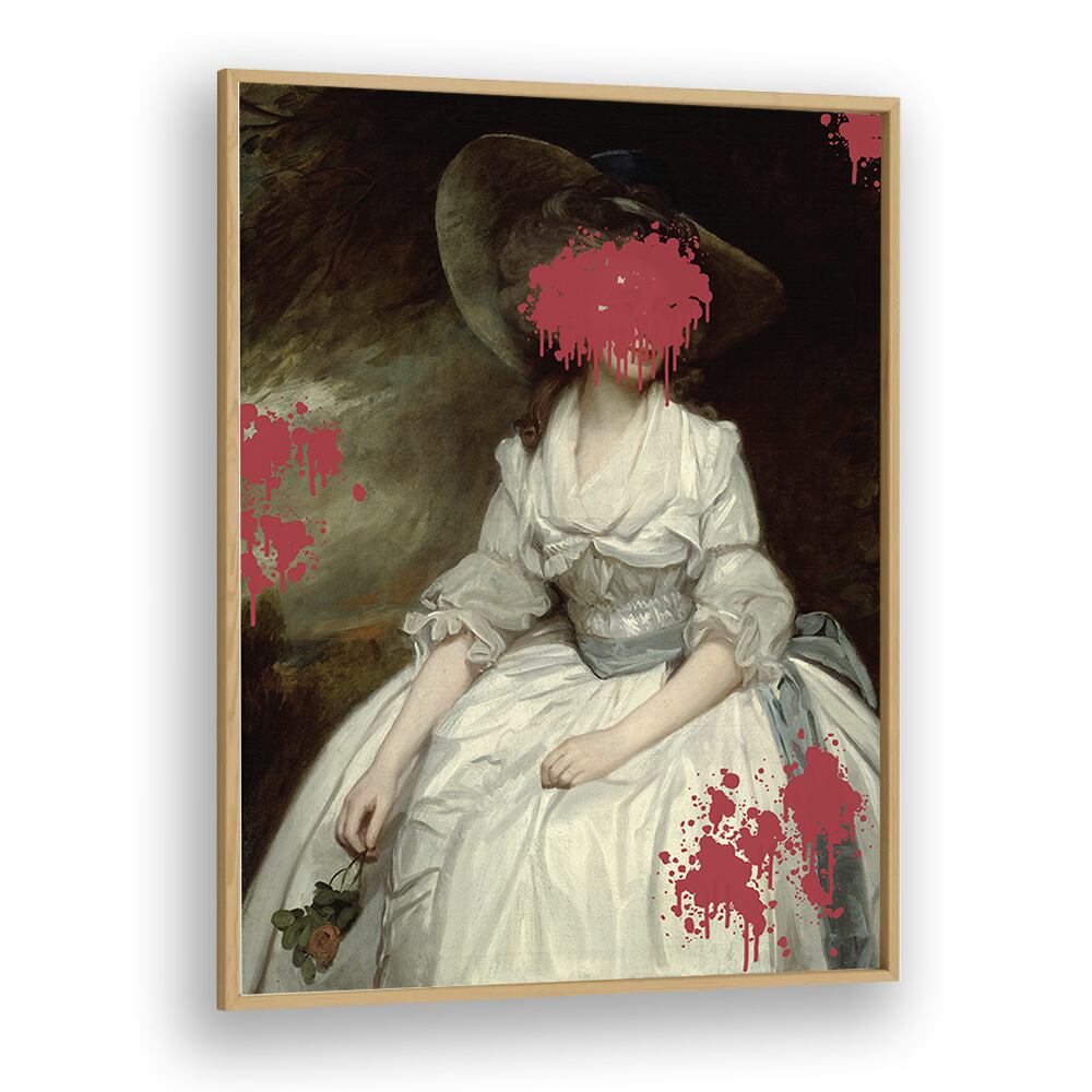 Modern elegance meets vibrant charm in RENAISSANCE RED SPLASH, ALTERED ART PRINTS by The Art Concept. Perfect for any space.