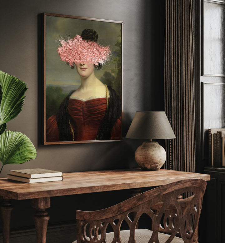 Renaissance Sparkle, Altered Art Prints by The Art Concept, showcasing a modern twist on classical portraiture.
