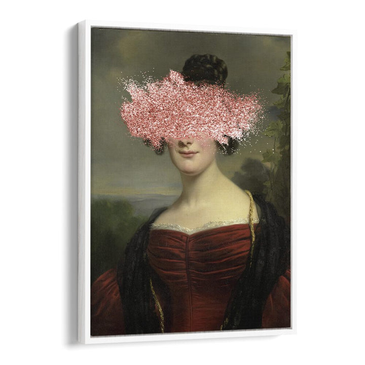 Renaissance Sparkle, altered art prints by The Art Concept, showcase a modern twist on classic portraiture.