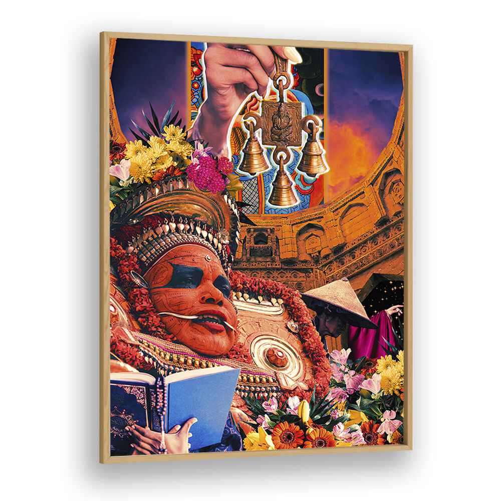 Transform your space with the CULTURE COLLAGE, INDIAN ART PAINTINGS by Cosmo Zach, blending elegance and creativity.