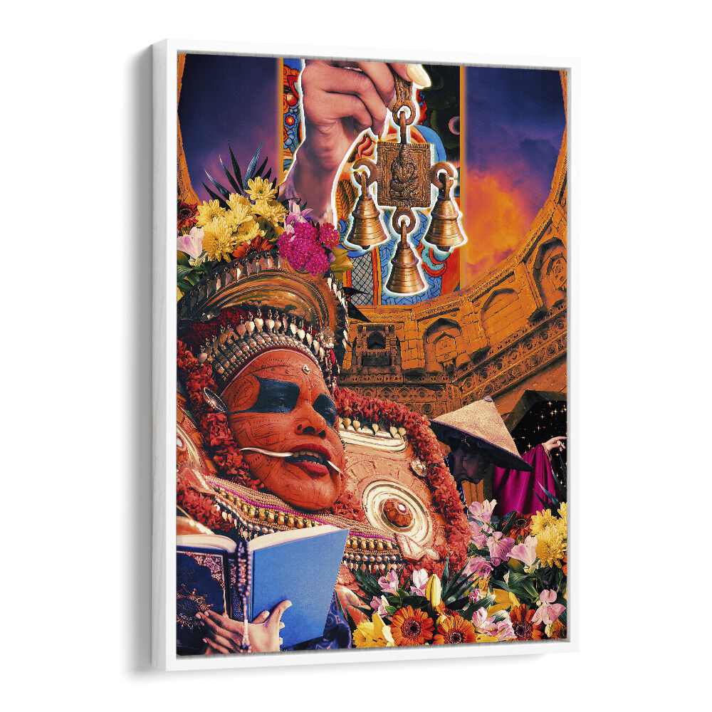 Surreal CULTURE COLLAGE, INDIAN ART PAINTINGS by Cosmo Zach, perfect for transforming your space with vibrant elegance.