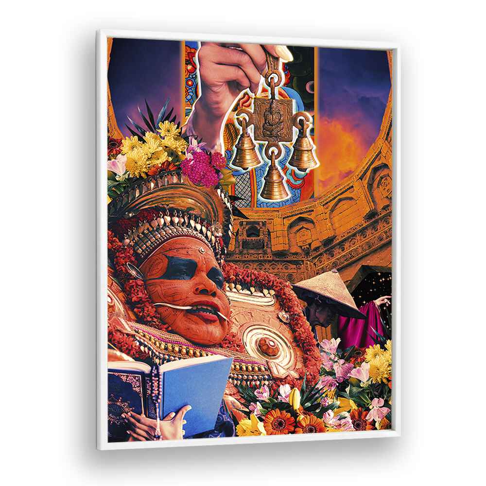 Vibrant CULTURE COLLAGE, INDIAN ART PAINTINGS by Cosmo Zach, showcasing surreal artistry and intricate details.