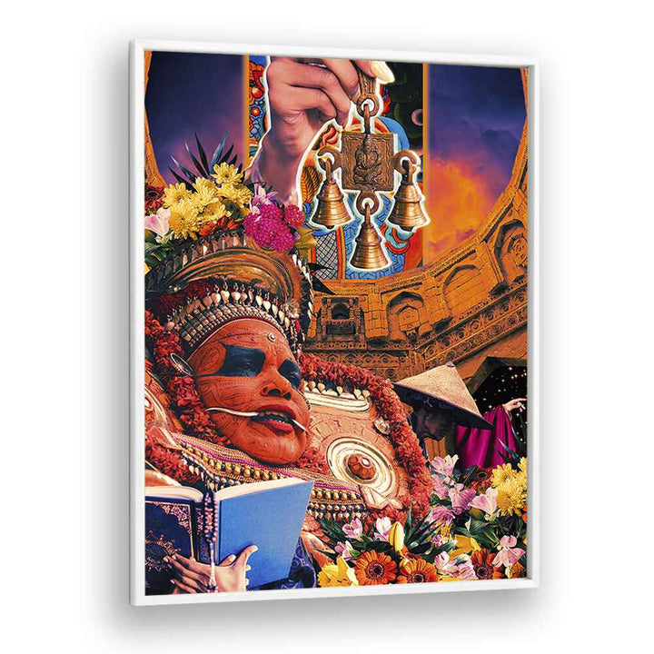 Vibrant CULTURE COLLAGE, INDIAN ART PAINTINGS by Cosmo Zach, showcasing surreal artistry and intricate details.